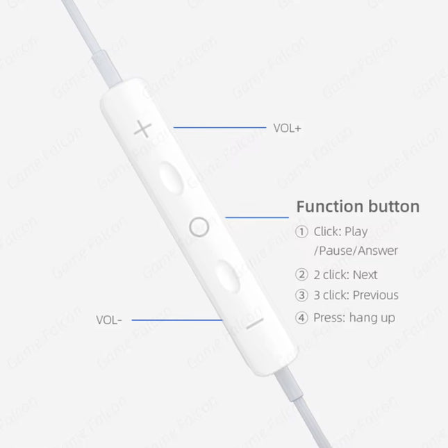 Oordopjes voor 3.5mm AUX - met Microfoon en Controls - Oortjes Volumebeheer Bedrade Oortelefoon - Wit