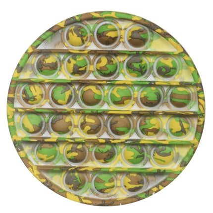 Pop It - Fidget Anti Stress Speelgoed Bubble Toy Siliconen Rondje Camo