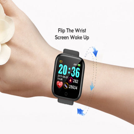 D20 Pro Smartwatch Siliconen Bandje Health Monitor / Activity Tracker Horloge Android iOS Zwart