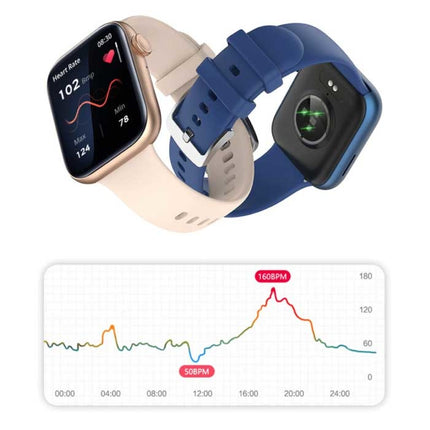 P45 Smartwatch Siliconen Bandje Fitness Sport Activity Tracker Horloge Android iOS Goud