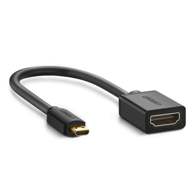 Micro-HDMI naar 19-pin HDMI Converter Adapter Kabel - 4K 60Hz High Speed 22cm Zwart