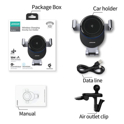 Qi Draadloze Autolader 15W - Quick Charge 3.0 - Airvent Clip Oplader Universeel Wireless Car Charging Pad Zwart