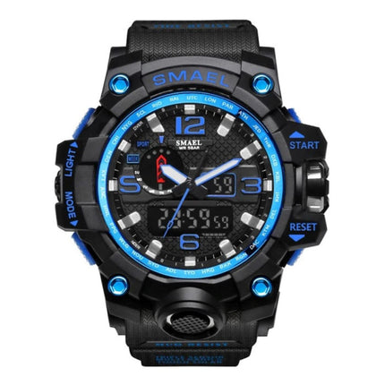  Militair Duik Horloge voor Heren - Rubber Bandje Kwarts Uurwerk Analoog Digitaal voor Mannen Blauw