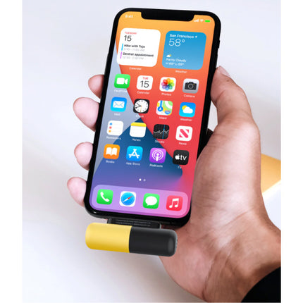 Mini Powerbank 3300mAh voor USB-C - Externe Noodaccu Batterij Oplader Rood