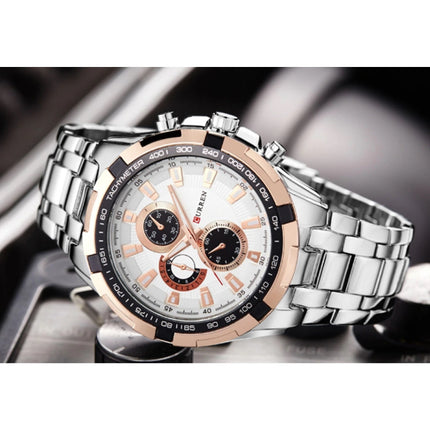 Staal Horloge voor Heren - Leren Bandje Anoloog Luxe Uurwerk voor Mannen Kwarts