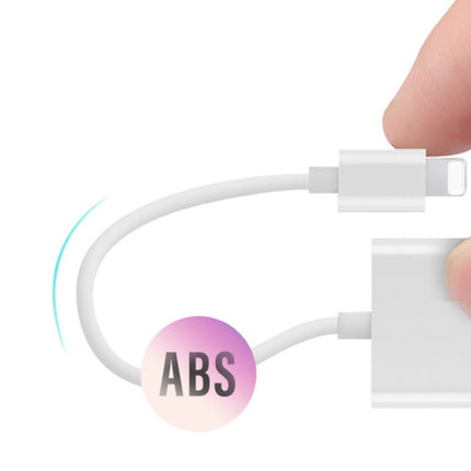 iPhone Lightning Oplader & AUX Splitter - Headphone Audio Splitter Adapter Wit