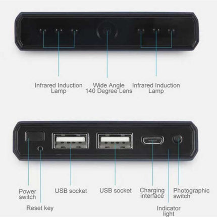 Power Bank Mini Security Camera 8000mAh - 4K Camcorder Motion Detection Night Vision Zwart