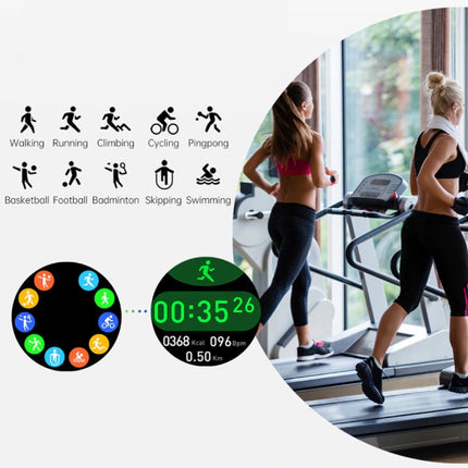 Sport Smartwatch - Silicoon Bandje Fitness Activity Tracker Horloge Android - Blauw