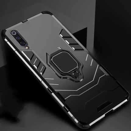 Samsung Galaxy A50s Hoesje met Kickstand en Magneet - Shockproof Cover Zwart