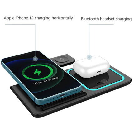 3 in 1 Oplaadstation - Compatibel met Apple iPhone / iWatch / AirPods -  Charging Dock 30W Draadloze Oplader - Wit