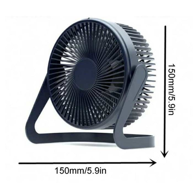 Draagbare Bureau Ventilator - 360° Roterende Handventilator Turquoise