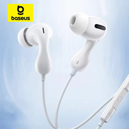 CZ20 Oordopjes met Microfoon en Controls - 3.5mm AUX Oortjes Volumebeheer Bedrade Oortelefoon - Wit