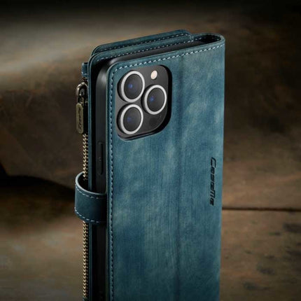 iPhone SE (2020) Leren Flip Case Portefeuille - Wallet Cover Cas Hoesje Blauw
