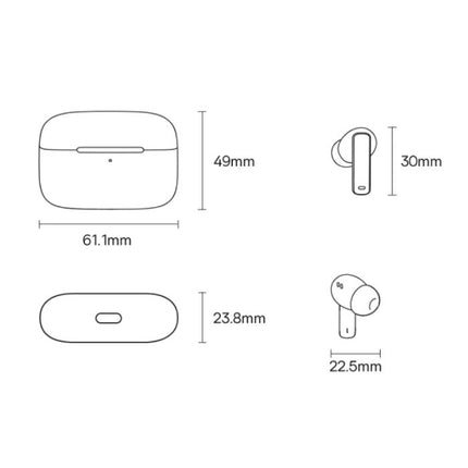 Bowie M2 Draadloze Oortjes - ANC/ENC Headset Oordopjes TWS Bluetooth 5.3 - Wit