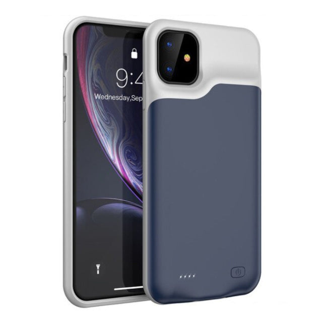 iPhone 11 Slim Powercase 6000mAh Powerbank Hoesje Oplader Batterij Cover Case Blauw