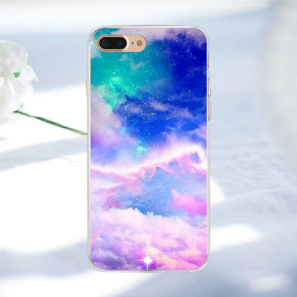 iPhone 6S Plus - Space Star Case Cover Cas Soft TPU Hoesje