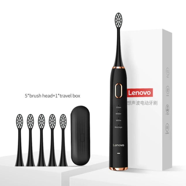 Elektrische Tandenborstel Set 2 - Waterdicht Sonisch USB Oplaadstation Zwart