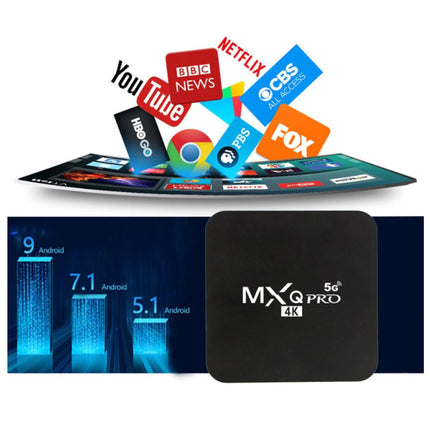 MXQ Pro 4K TV Box Mediaspeler Android Kodi - 5G - 1GB RAM - 8GB Opslagruimte