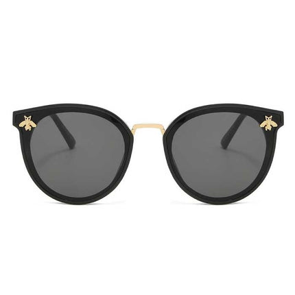 Vintage Zonnebril Bij voor Dames - Gradient Retro Bril Eyewear UV400 Driving Shades Grijs