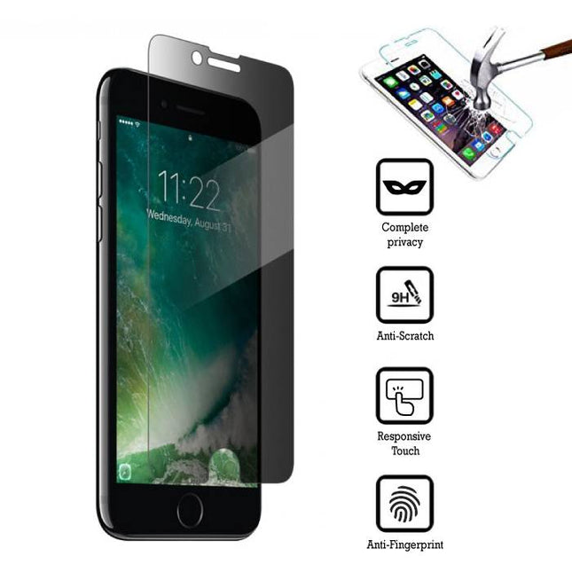 iPhone SE (2020) Privacy Screen Protector Tempered Glass Film Gehard Glas Glazen