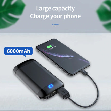 Q66 TWS Wireless Smart Touch Control Oortjes Bluetooth 5.0 In-Ear Wireless Buds Koptelefoon Oordopjes 6000 mAh Powerbank Zwart