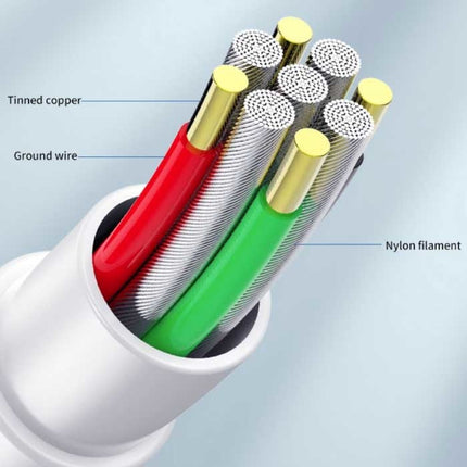 USB-C Oplaadkabel 2 Meter - 6A/66W Snelladen Oplader Data Kabel Wit