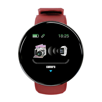 Originele D18 Smartwatch Curved HD Smartphone Sport Fitness Sport Activity Tracker Horloge iOS Android iPhone Samsung Huawei Rood