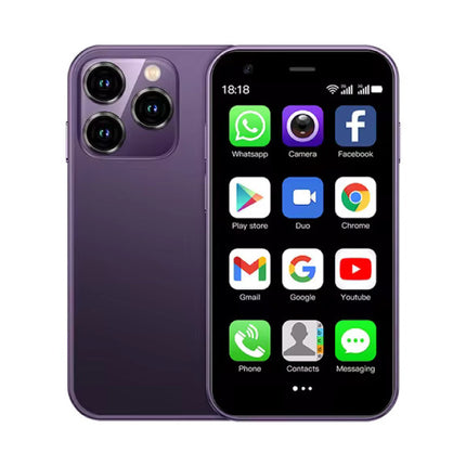 XS15 Mini Smartphone - 2 GB RAM - 16 GB Opslag - 5 MP Camera - 1000mAh Batterij - Paars