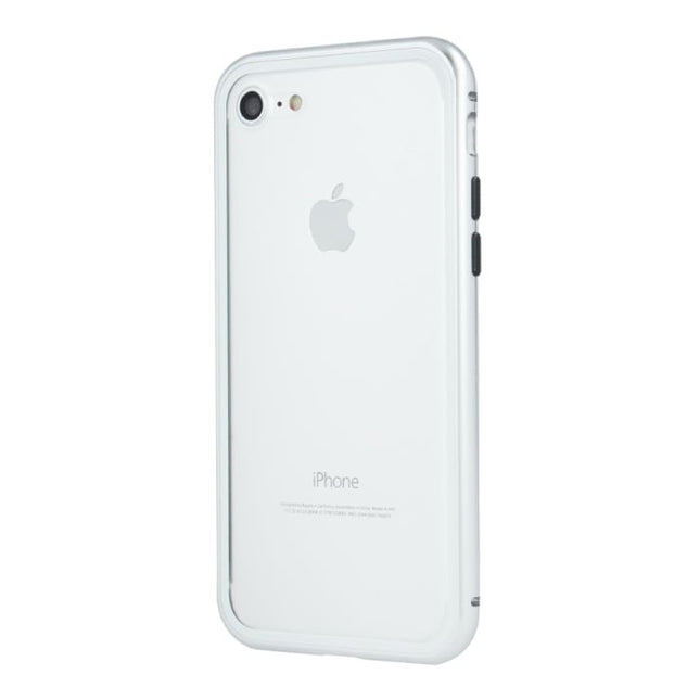 iPhone 6 Magnetisch 360° Hoesje met Tempered Glass - Full Body Cover Hoesje + Screenprotector Wit