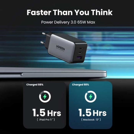 65W Stekkerlader - GaN / Quick Charge 4.0 / PD USB Oplader Muur Lader Stekkerlader Adapter