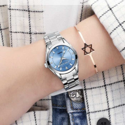 Luxe Horloge voor Dames - Waterdicht Stras Horloge Roestvrij Stalen Armband Roze