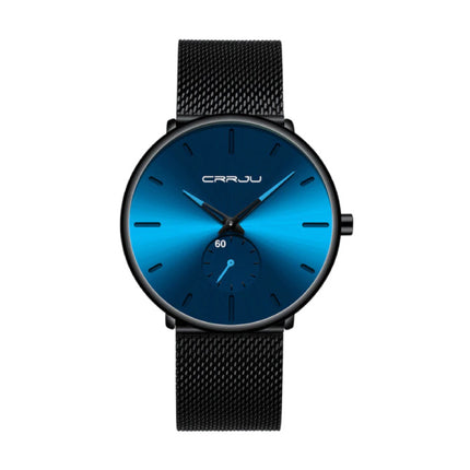 Kwarts Horloge - Anoloog Luxe Uurwerk voor Mannen en Vrouwen  - Zwart-Blauw