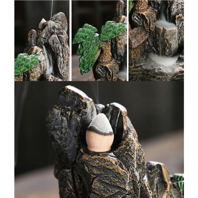 Aromatherapie Sier Wierookbrander Waterval Terugstromen - Backflow Incense Burner Feng Shui Decor Hars Ornament