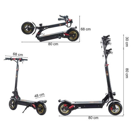 S1 Opvouwbare Elektrische Smart E Step Scooter Off-Road - 1000W - 45 km/u - 10 inch Wielen - 13Ah Batterij