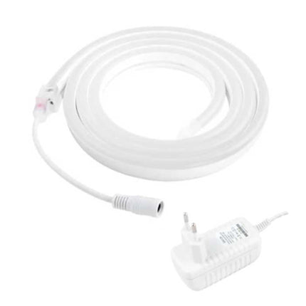 Neon LED Strip 5 Meter - Flexibele Verlichting Tube met Stekker Adapter 12V Waterdicht Wit