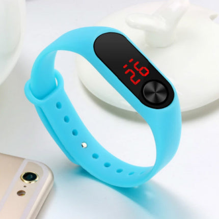 Digitaal Horloge Polsband - Silicoon Bandje LED Scherm Sport Fitness - Oranje