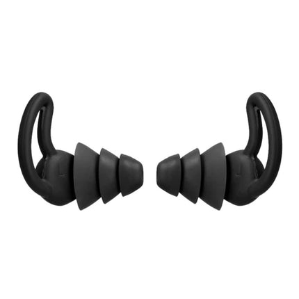 Siliconen Oorplugs 3 Lagen - Oordopjes Earplugs voor Slapen Reizen Zwemmen - Zacht Anti Geluid Isolatie - Zwart