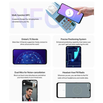 A13 Pro Smartphone Starry Black - Unlocked SIM Free - 4 GB RAM - 128 GB Opslag - 48MP Camera - 5150mAh Batterij 