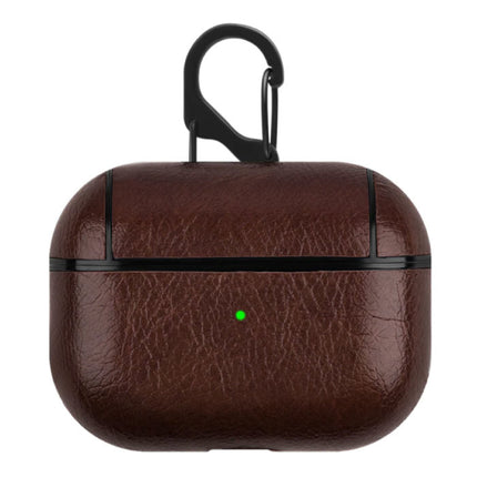 Leren Luxe Hoesje voor AirPods Pro - Leather Skin AirPod Case Cover - Bruin