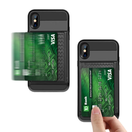 iPhone XS Max  - Wallet Card Slot Cover Case Hoesje Business Zwart
