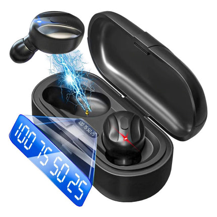 Draadloze Oortjes - One Button Control TWS Bluetooth 5.0 Earphones Earbuds Oortelefoon Zwart