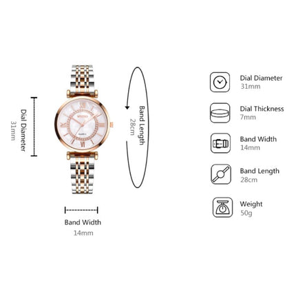 Dames Crystal Horloge - Anoloog Luxe Uurwerk voor Vrouwen
