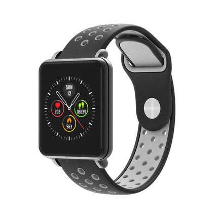 Land 1 Smartwatch Smartband Smartphone Fitness Sport Activity Tracker Horloge OLED iOS Android iPhone Samsung Huawei Grijs Two-Tone Bandje