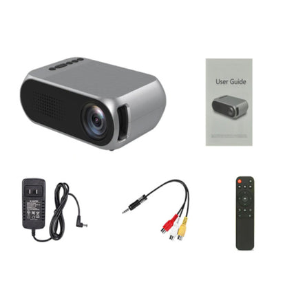 YG320 Mini LED Projector - Scherm Beamer Home Media Speler Zilver
