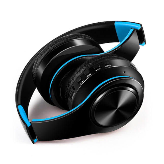 Draadloze Koptelefoon Bluetooth Wireless Headphones Stereo Gaming Blauw-Zwart