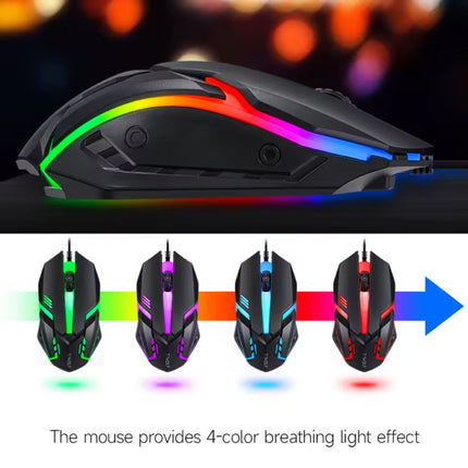4-in-1 Gaming Toetsenbord / Koptelefoon / Muis / Muismat - RGB - QWERTY 