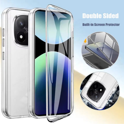 360° Hoesje voor Xiaomi Poco F7 Ultra - Transparant TPU Full Body Silicone Case + PET Screenprotector