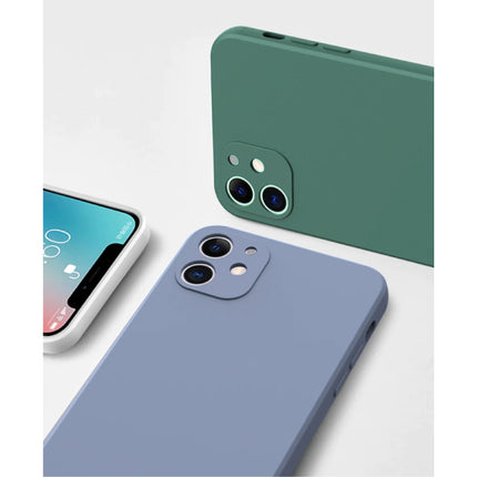 Samsung Galaxy Note 10 Square Silicone Hoesje - Zachte Matte Case Liquid Cover Paars