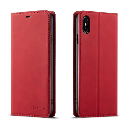 iPhone 15 Plus Wallet Flip Case - Portefeuille Cover PU Leer Hoesje - Rood