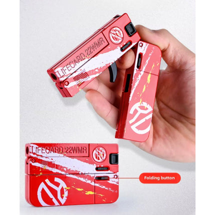 Lifecard Vouwbaar Soft Bullet Pistool - Speelgoed Shell Geweer - Zwart Grijs Rood